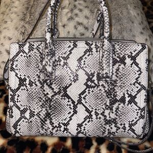 Michael Kors Snake Print Satchel and Jet Set Small SnakeLeather Wallet
